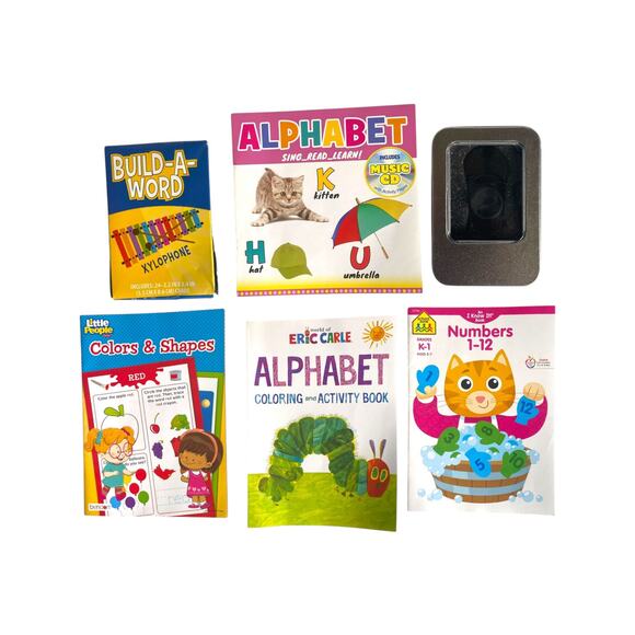 Preschool Learning Gift Set – Alphabet, Numbers, Colors Educational Kids Books - Picture 1 of 7
